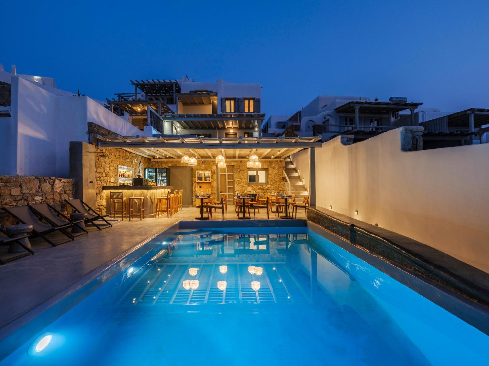 Mykonos Residence Villas & Suites Merchia Beach ภายนอก รูปภาพ