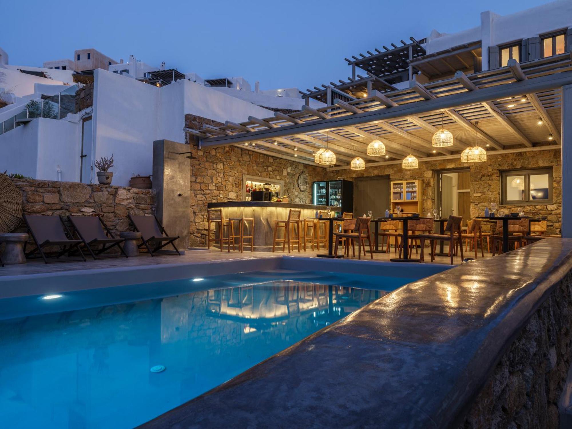 Mykonos Residence Villas & Suites Merchia Beach ภายนอก รูปภาพ