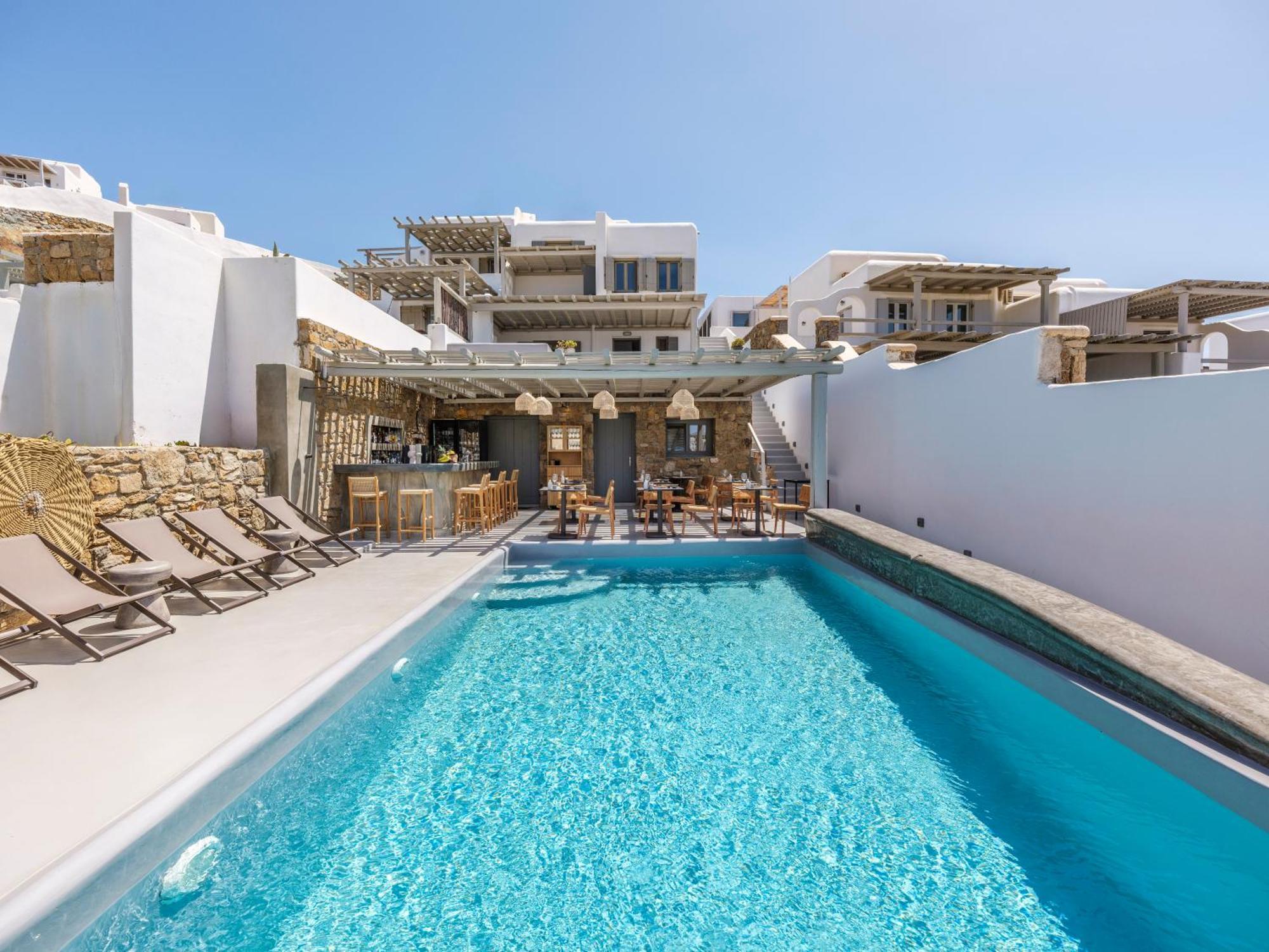 Mykonos Residence Villas & Suites Merchia Beach ภายนอก รูปภาพ